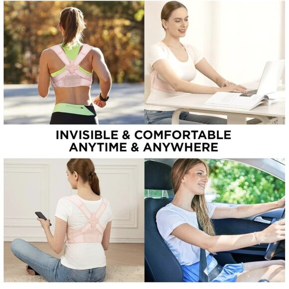 Vicorrect Posture Corrector for Women & Men | Adjustable Upper Back Brace S/M - Picture 7 of 8